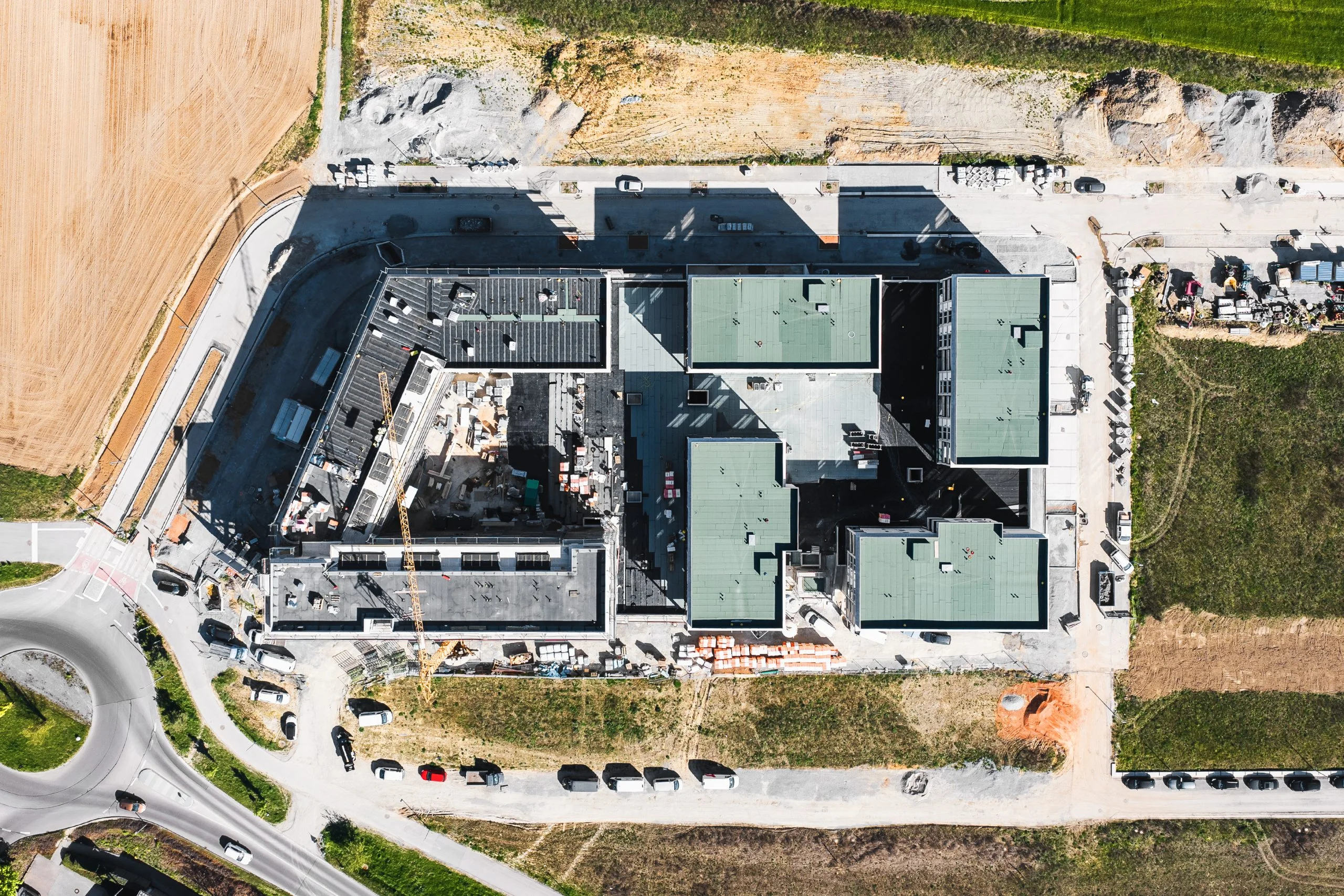 Luftaufnahme der Baustelle GWG Schenkenhöhe in Schwäbisch Hall